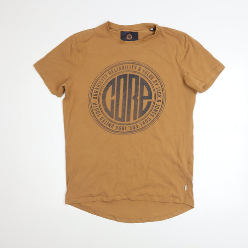 Jack & Jones Men's Brown CORE Graphic T-Shirt Size M