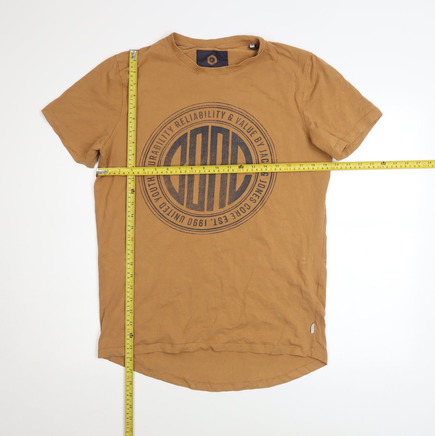 Jack & Jones Men's Brown CORE Graphic T-Shirt Size M