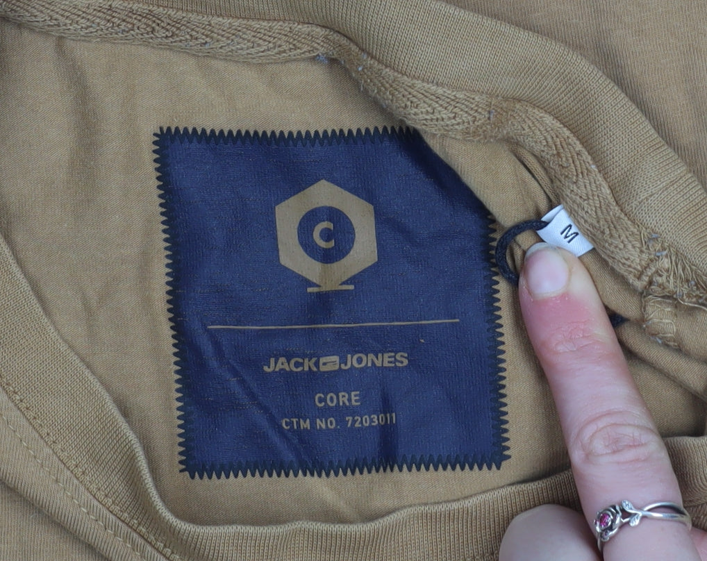 Jack & Jones Men's Brown CORE Graphic T-Shirt Size M