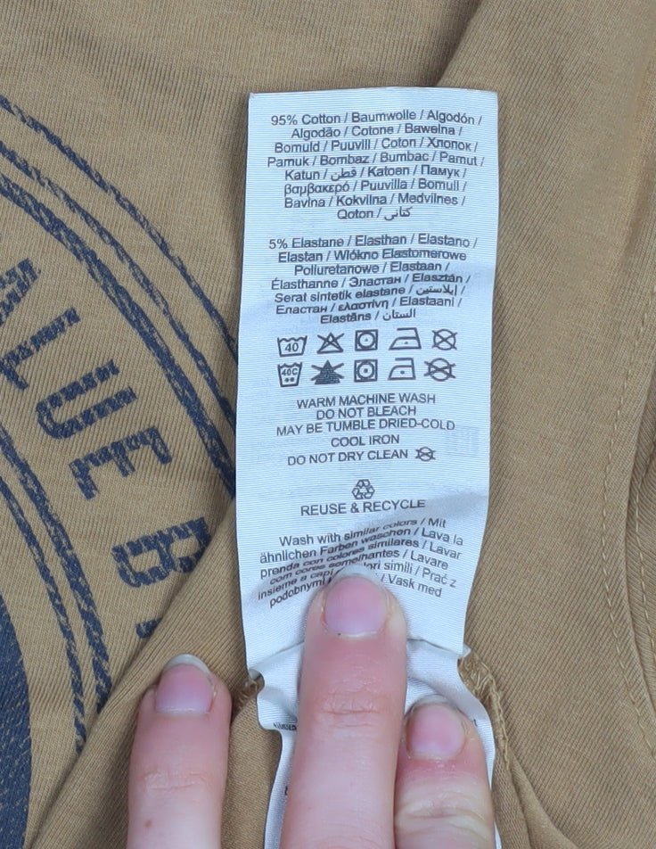 Jack & Jones Men's Brown CORE Graphic T-Shirt Size M