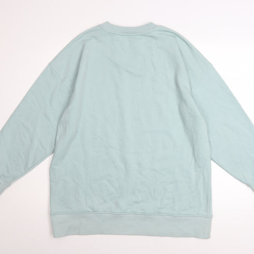ZARA Men’s Mint Green Cotton Pullover Sweatshirt Size M