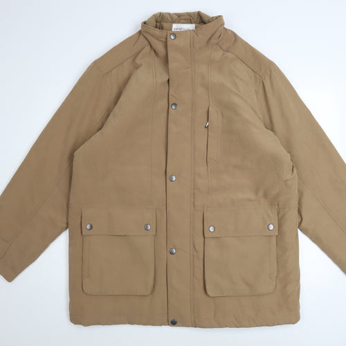 EWM Men’s Beige Cotton Blend Lined Parka Jacket Size L