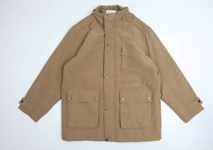 EWM Men’s Beige Cotton Blend Lined Parka Jacket Size L