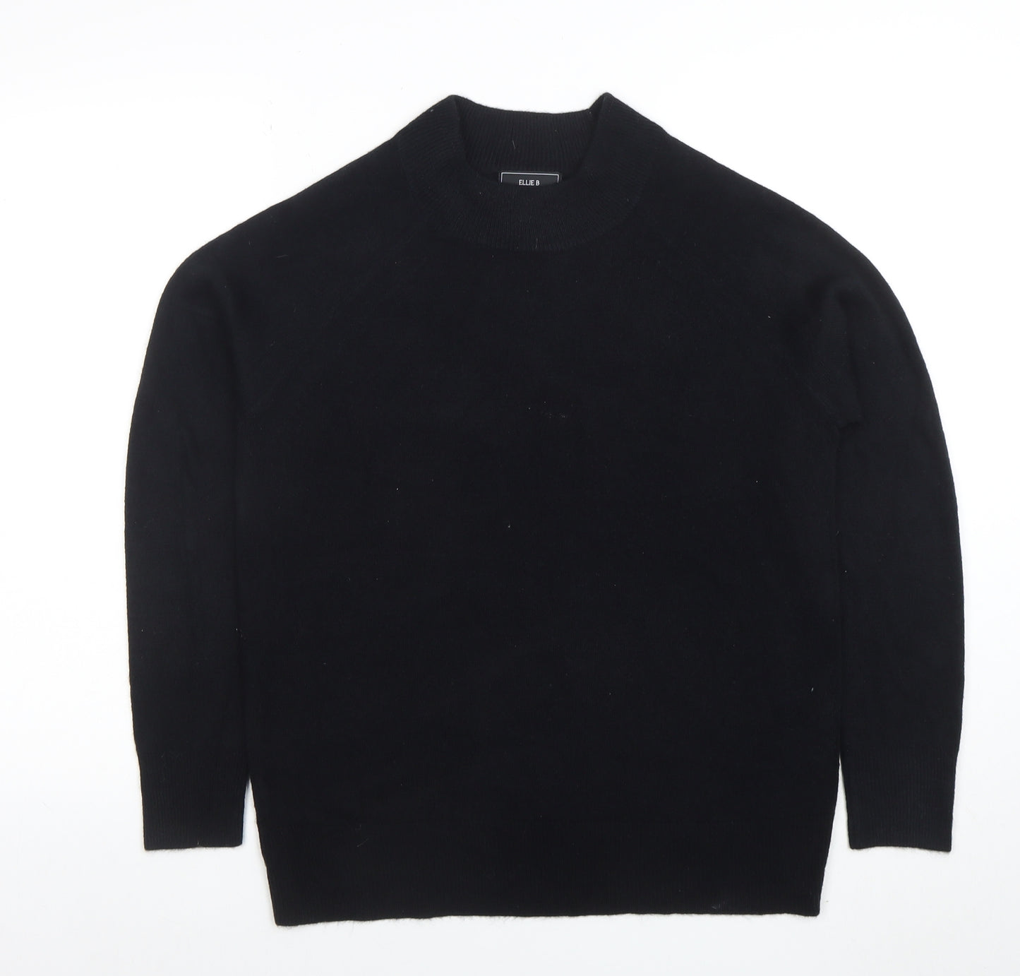 Ellie B Women's Black Acrylic Knit Crew Neck Jumper Size S