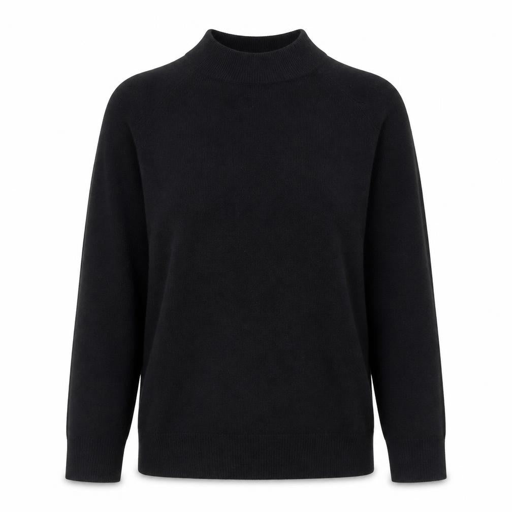 Ellie B Women's Black Acrylic Knit Crew Neck Jumper Size S