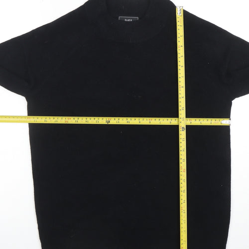 Ellie B Women's Black Acrylic Knit Crew Neck Jumper Size S