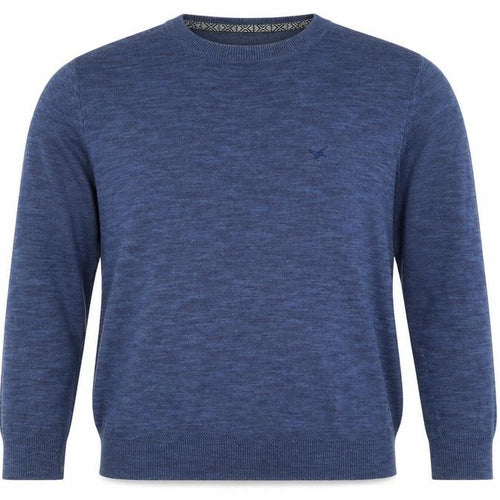 Gandy's Women's Blue Cotton Crew Neck Long Sleeve Jumper M