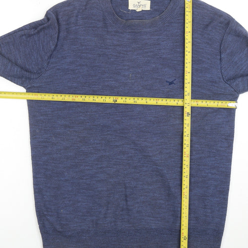 Gandy's Women's Blue Cotton Crew Neck Long Sleeve Jumper M