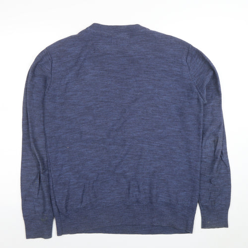 Gandy's Women's Blue Cotton Crew Neck Long Sleeve Jumper M