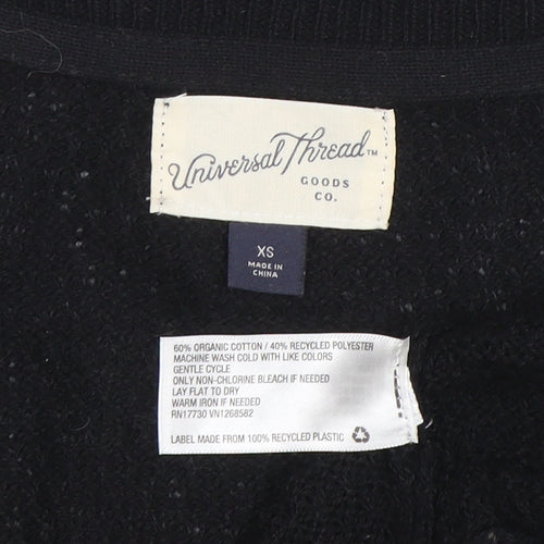 Universal Thread Women’s Black XS Open Front Knit Cardigan