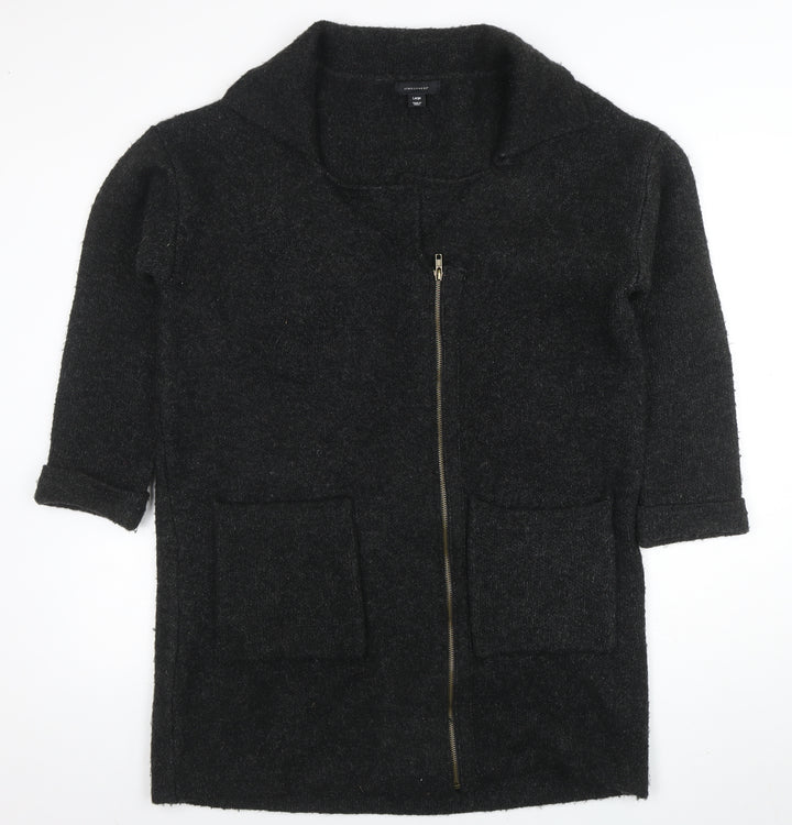 Atmosphere Women's Black Full Zip Chunky Knit Cardigan L