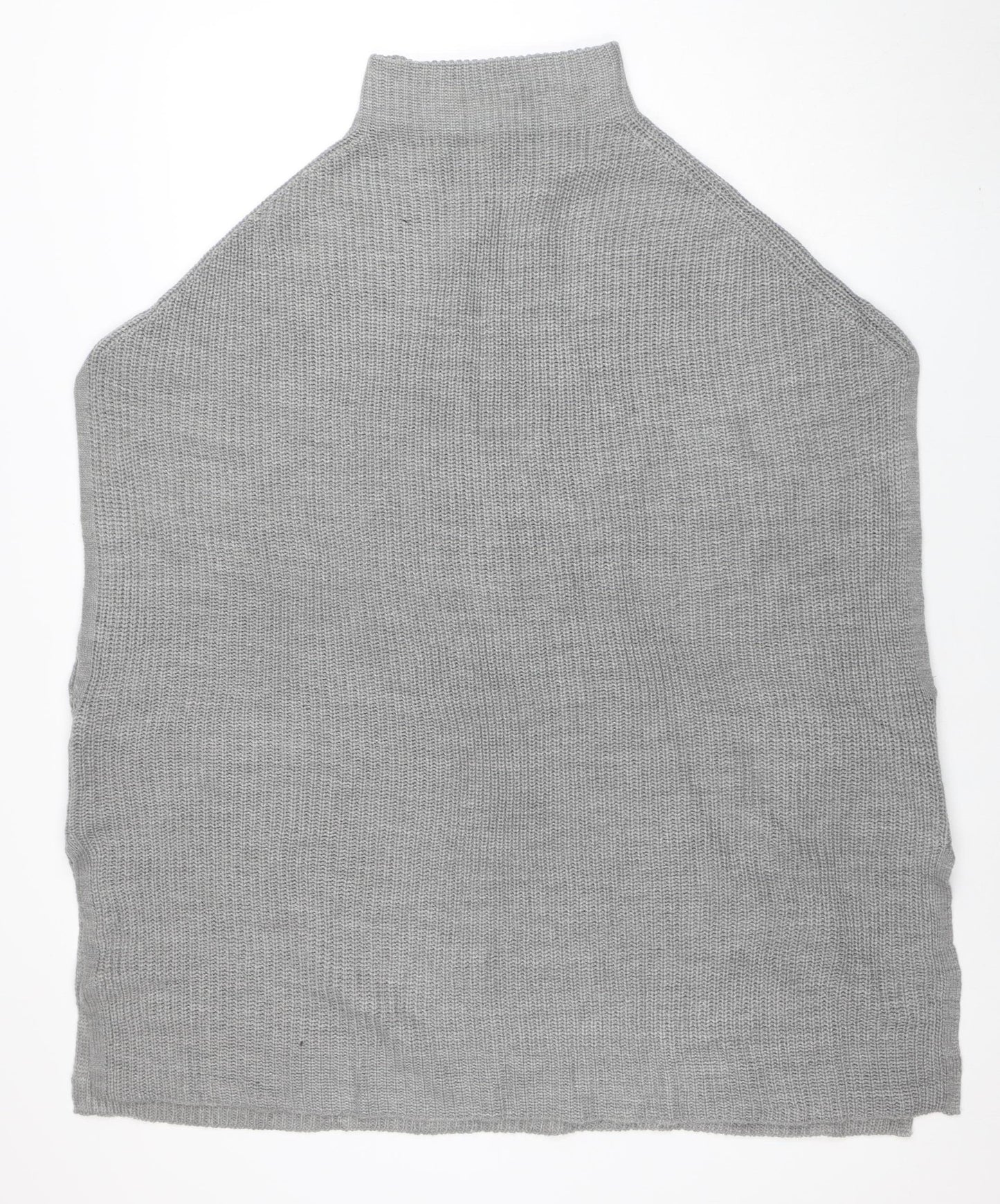 Yours Women Grey Knit High Neck Cape Jumper Size 18-20