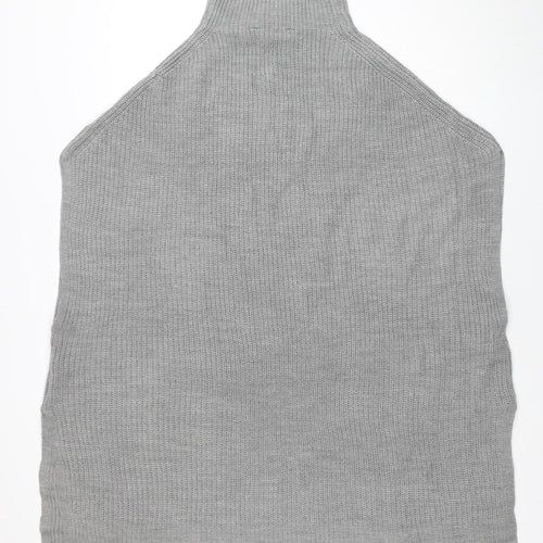 Yours Women Grey Knit High Neck Cape Jumper Size 18-20