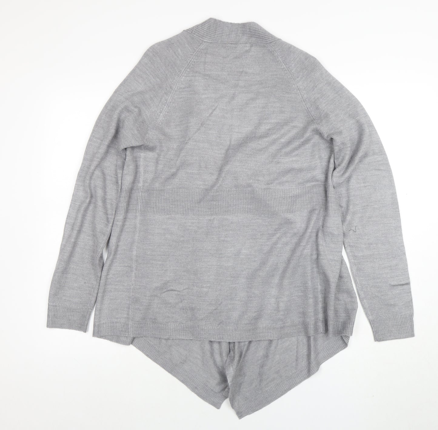 TU Women’s Grey Knit Long Sleeve Open Cardigan Size 12