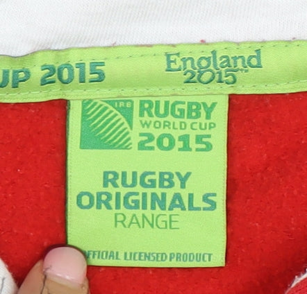 Rugby Originals Womens Red Full Zip Hoodie Size 16/18 Cotton Blend WRU 2015