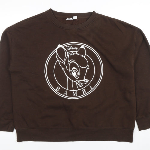 Disney Bambi Brown Women's Medium Pullover Sweatshirt