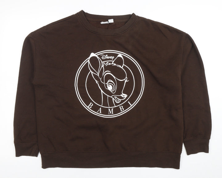 Disney Bambi Brown Women's Medium Pullover Sweatshirt