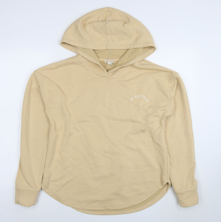 River Island RI Active Beige Women's Pullover Hoodie Size M