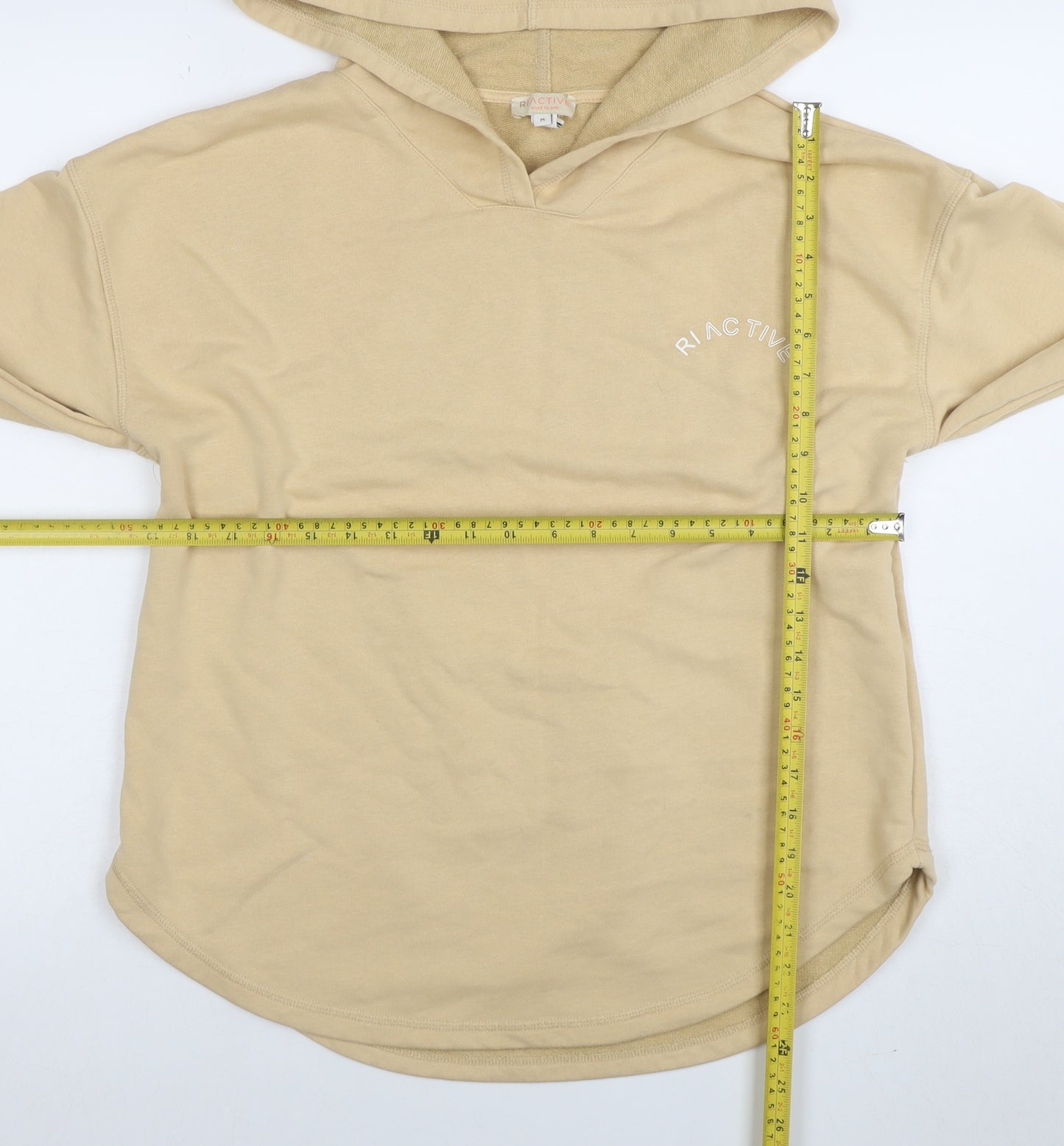 River Island RI Active Beige Women's Pullover Hoodie Size M