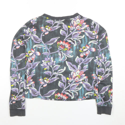 Vila Women's Multicoloured Floral Long Sleeve Crew Neck T-Shirt XS