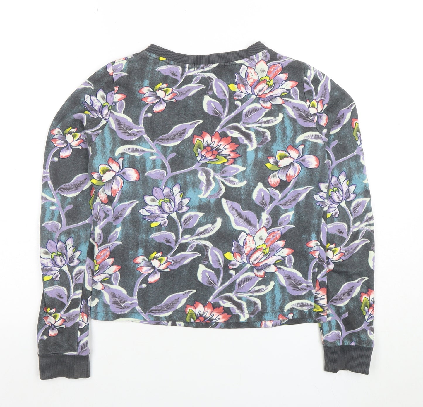 Vila Women's Multicoloured Floral Long Sleeve Crew Neck T-Shirt XS