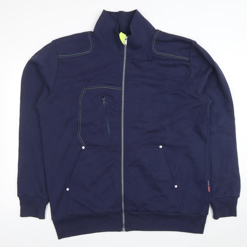 Fristads Kansas Men's Blue 2XL Full Zip Sweatshirt Regular Fit Workwear