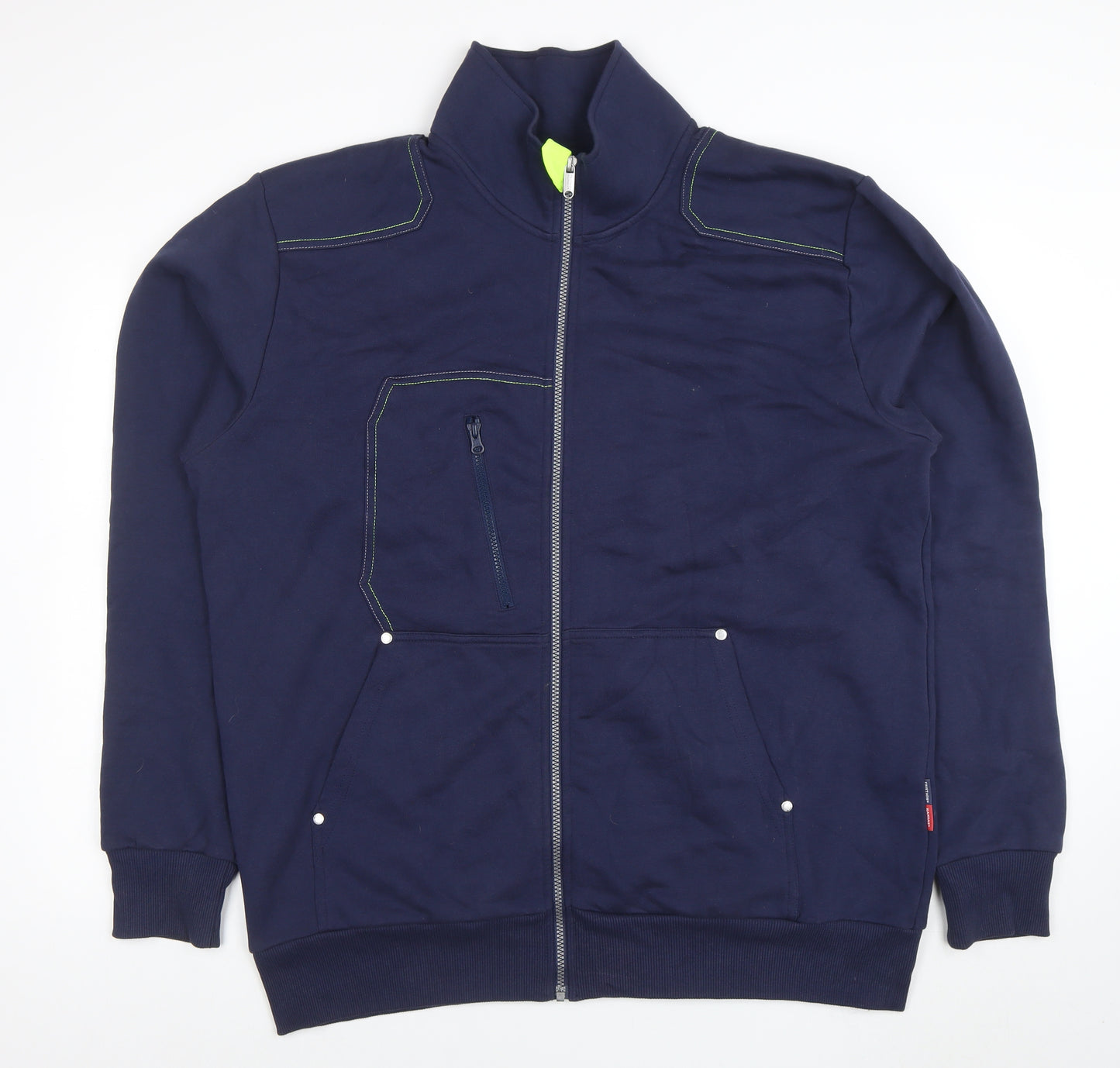 Fristads Kansas Men's Blue 2XL Full Zip Sweatshirt Regular Fit Workwear