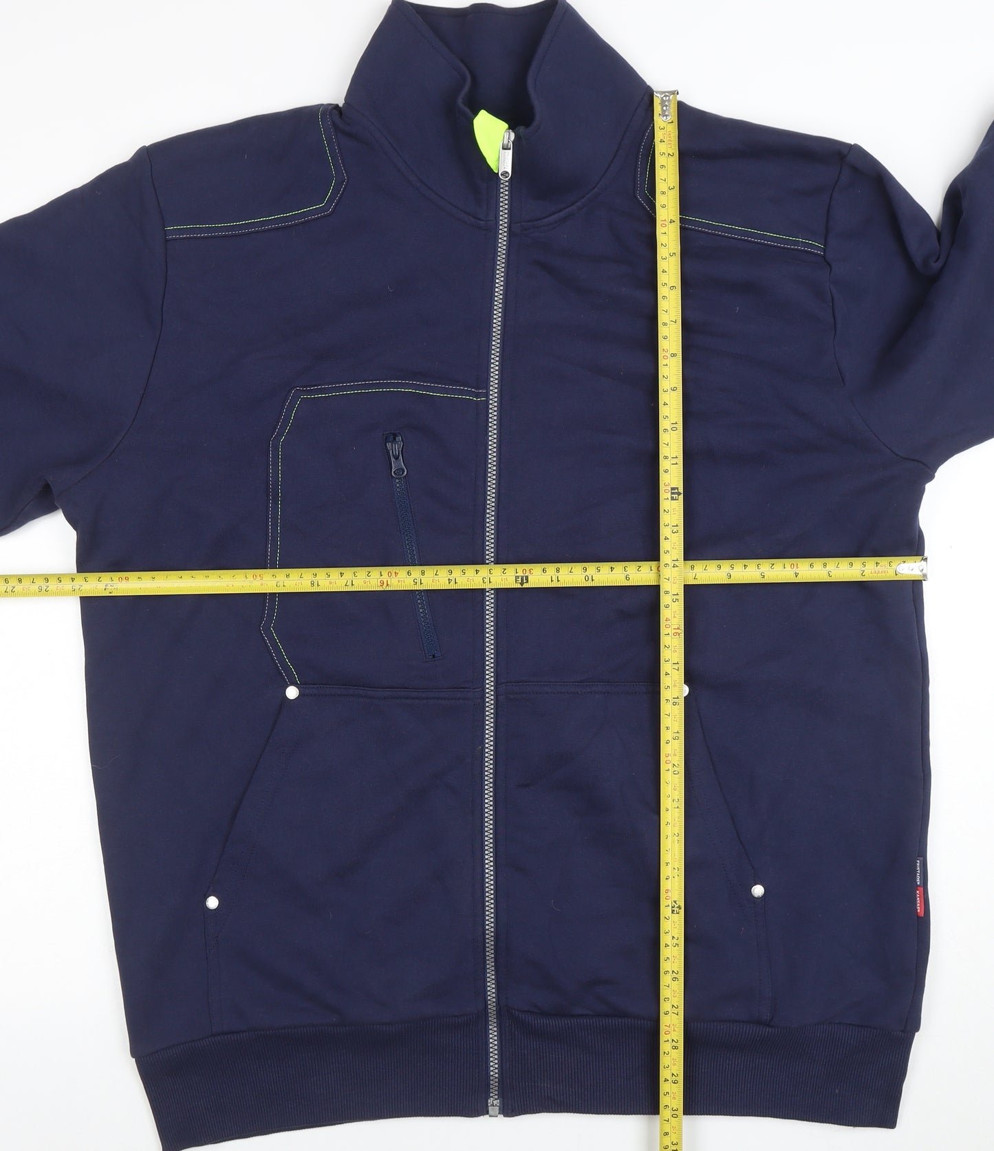 Fristads Kansas Men's Blue 2XL Full Zip Sweatshirt Regular Fit Workwear