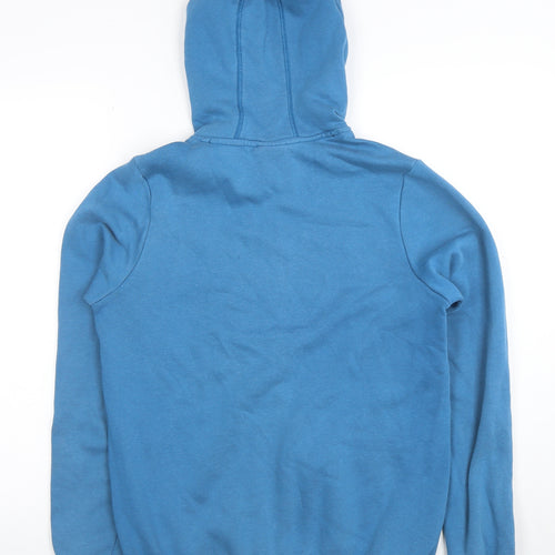 Umbro Men's Blue Pullover Hoodie Small Logo Fleece Sweatshirt