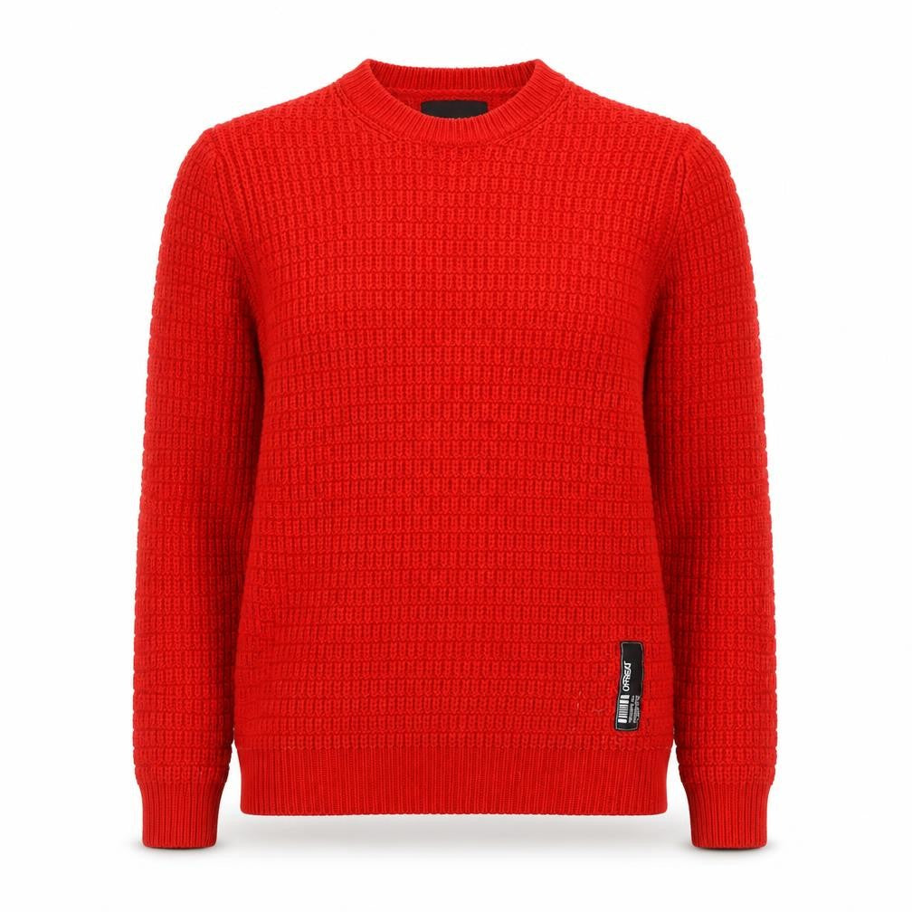 Clockhouse Women Red Waffle-Knit Acrylic Jumper XS