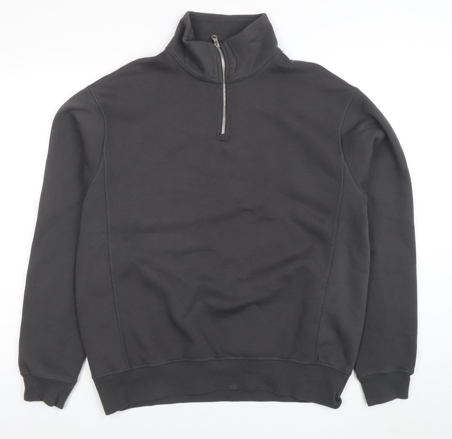 Zara Women’s Black 1/2 Zip Long Sleeve Pullover Sweatshirt Size 12