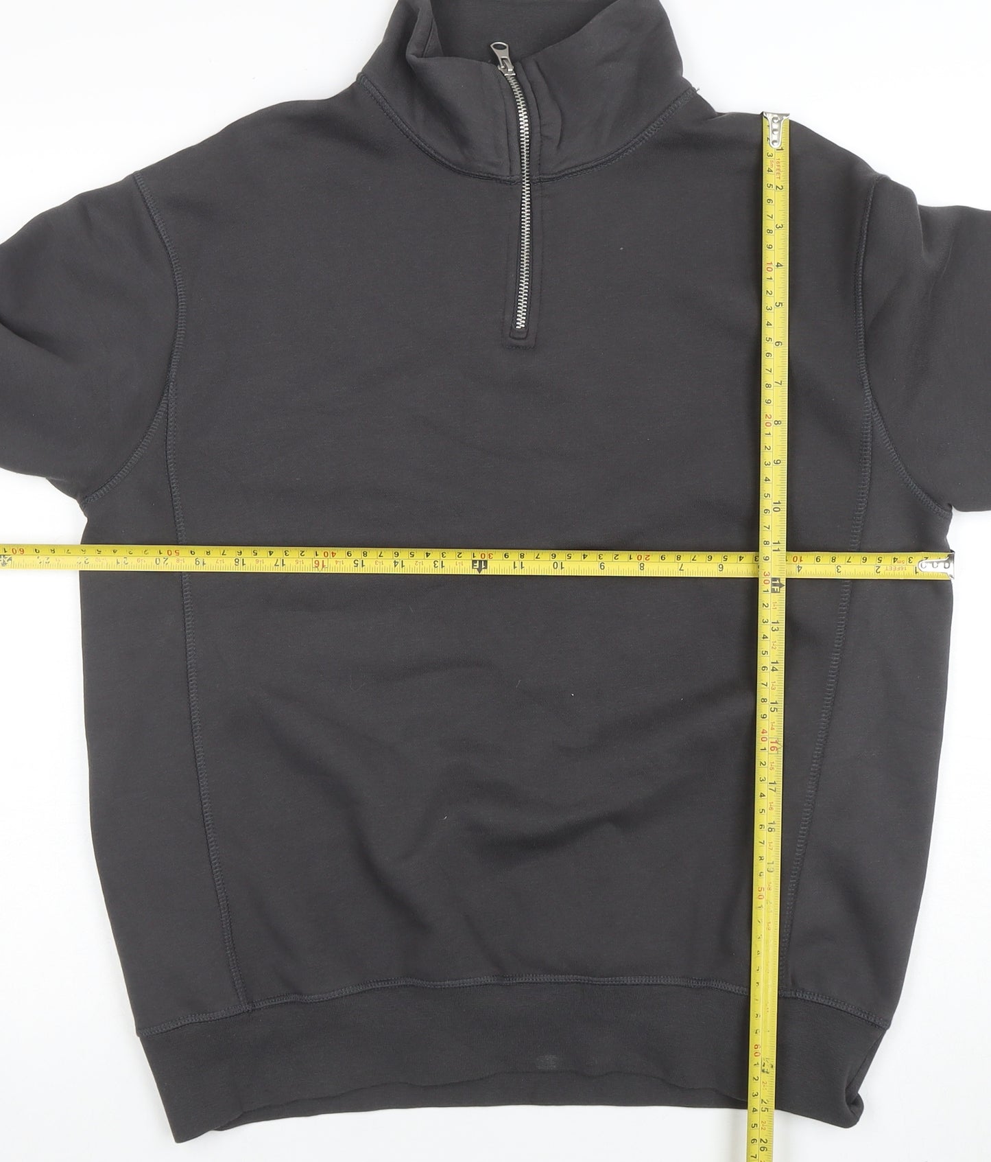 Zara Women’s Black 1/2 Zip Long Sleeve Pullover Sweatshirt Size 12