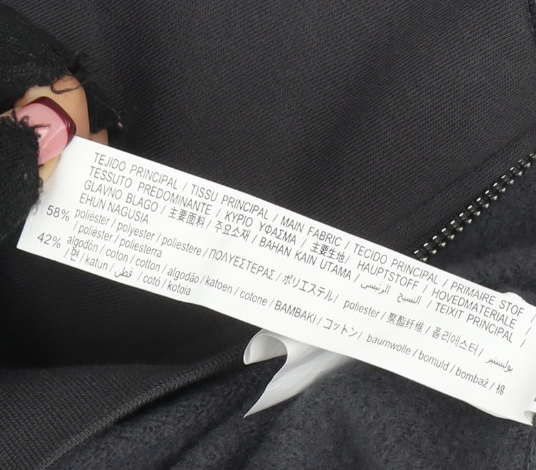 Zara Women’s Black 1/2 Zip Long Sleeve Pullover Sweatshirt Size 12