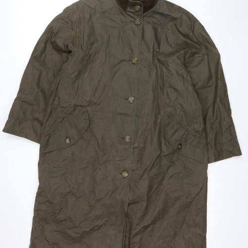 Michael Mortell Women's Brown Long Rain Coat Size 12 Water Resistant