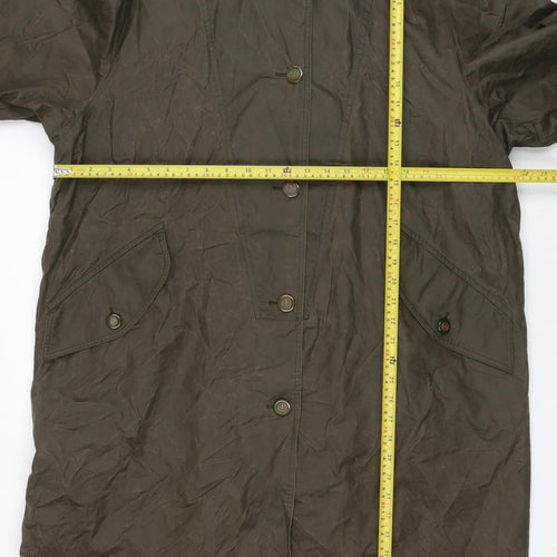 Michael Mortell Women's Brown Long Rain Coat Size 12 Water Resistant