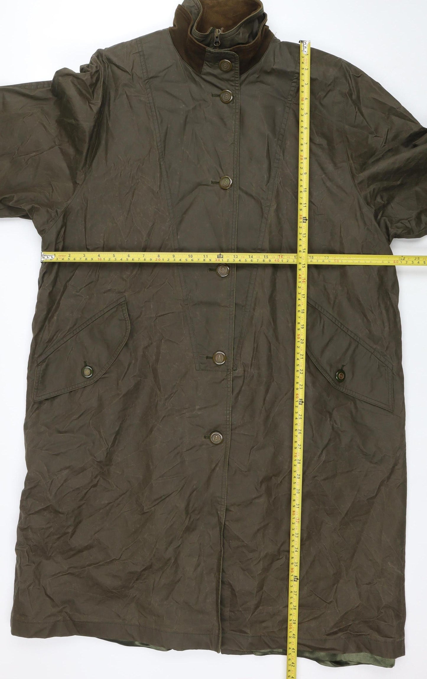 Michael Mortell Women's Brown Long Rain Coat Size 12 Water Resistant