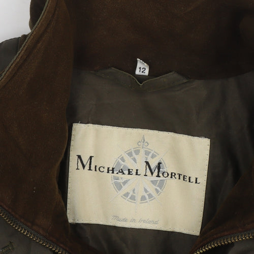 Michael Mortell Women's Brown Long Rain Coat Size 12 Water Resistant
