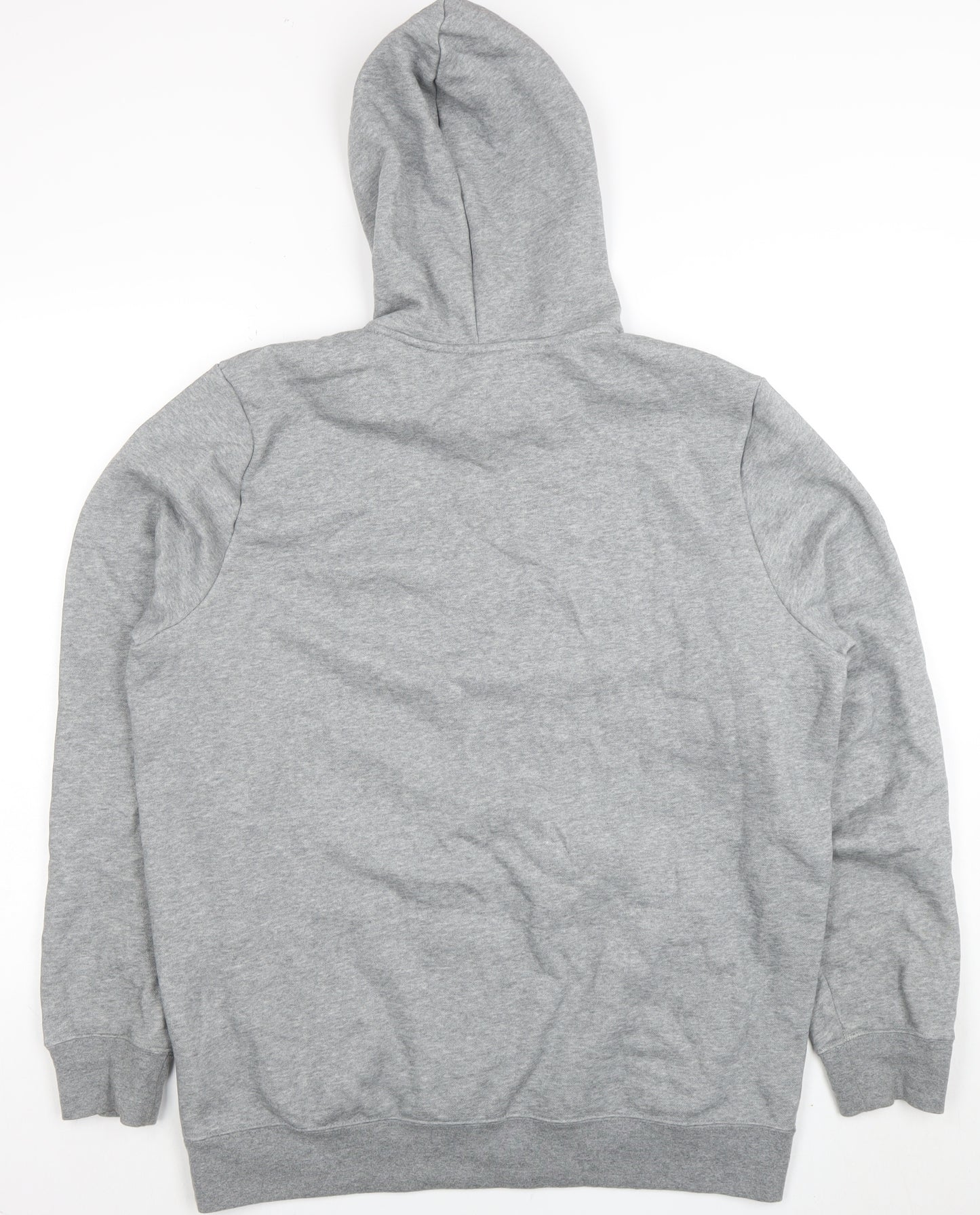 Puma Mens Grey Pullover Hoodie L Sportswear Fleece Logo Jumper