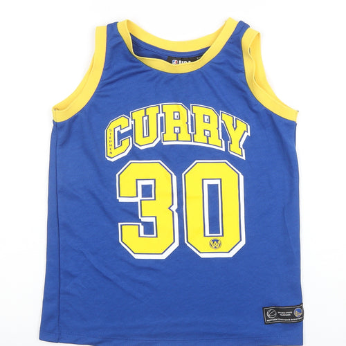 NBA Boys Blue 10-11 Years Golden State Warriors Curry 30 Basketball Jersey Tank