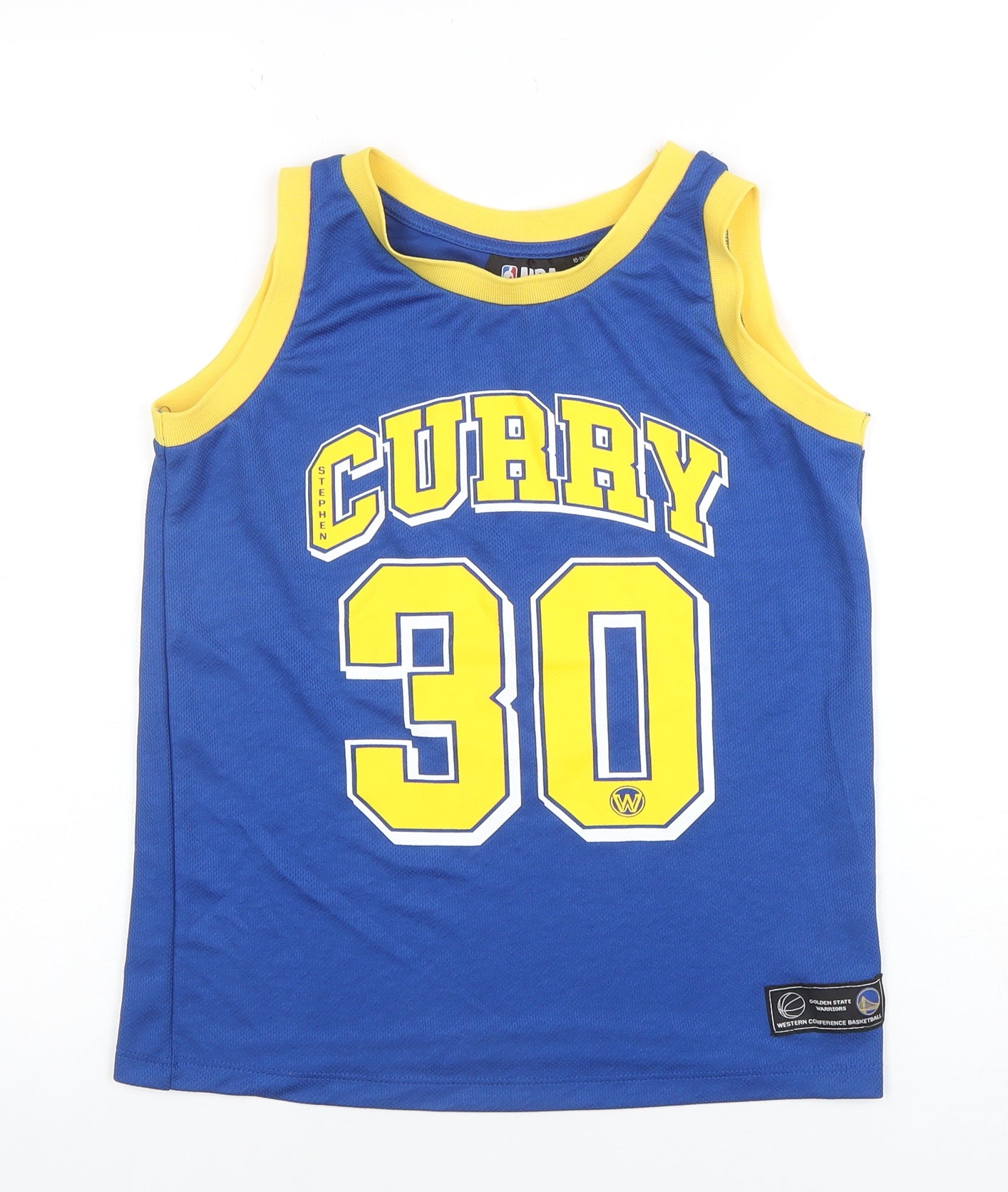 NBA Boys Blue 10-11 Years Golden State Warriors Curry 30 Basketball Jersey Tank