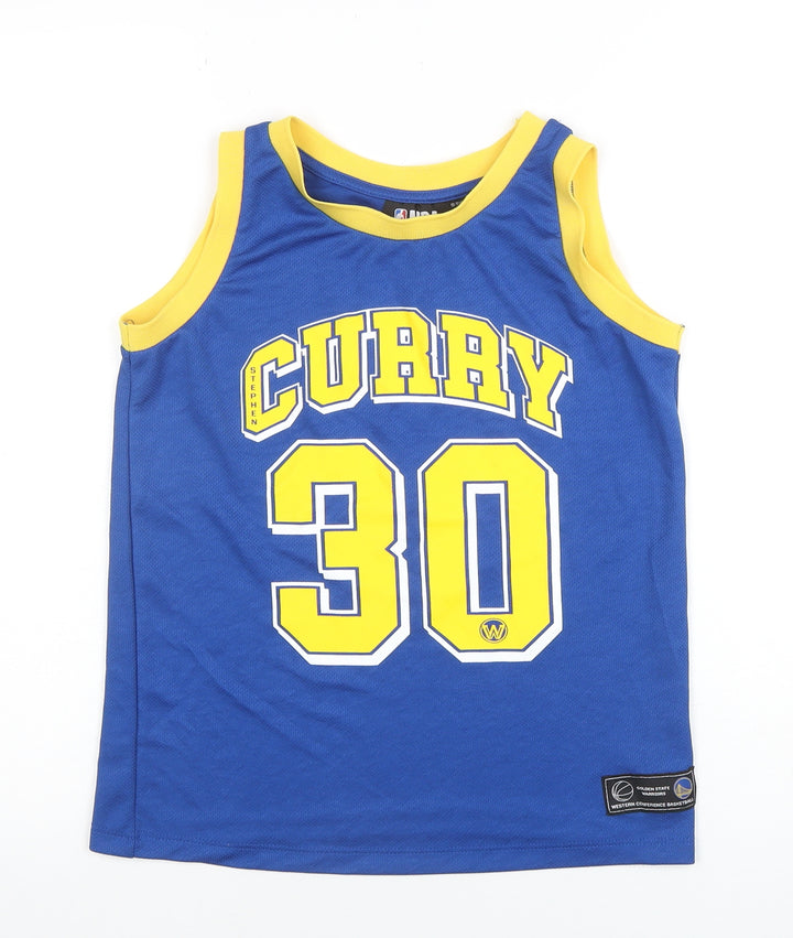 NBA Boys Blue 10-11 Years Golden State Warriors Curry 30 Basketball Jersey Tank