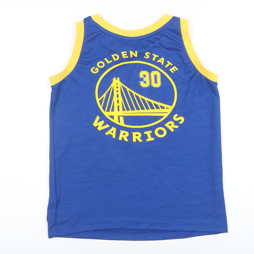 NBA Boys Blue 10-11 Years Golden State Warriors Curry 30 Basketball Jersey Tank