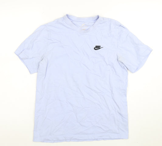 Nike Women’s Blue Cotton Crew Neck Sports T-Shirt Size M