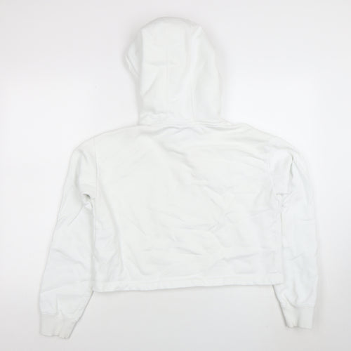 Champion Women's White Hoodie Medium Cotton Pullover