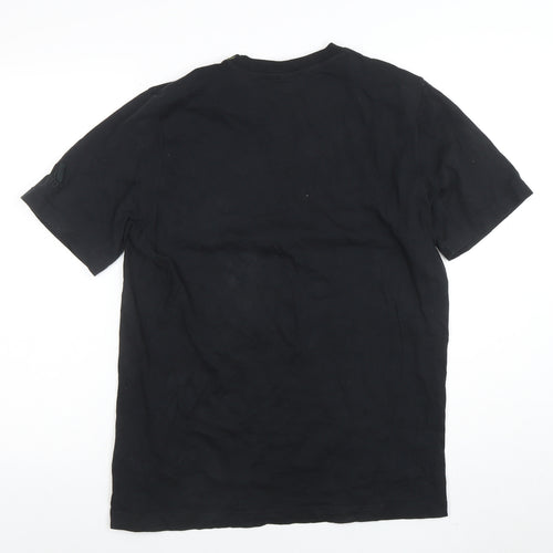 adidas Men's Black Small Logo Crew Neck Sports T-Shirt