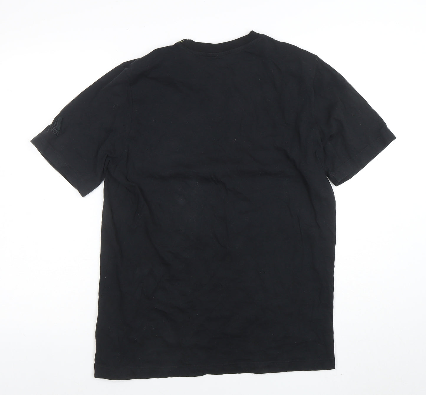 adidas Men's Black Small Logo Crew Neck Sports T-Shirt