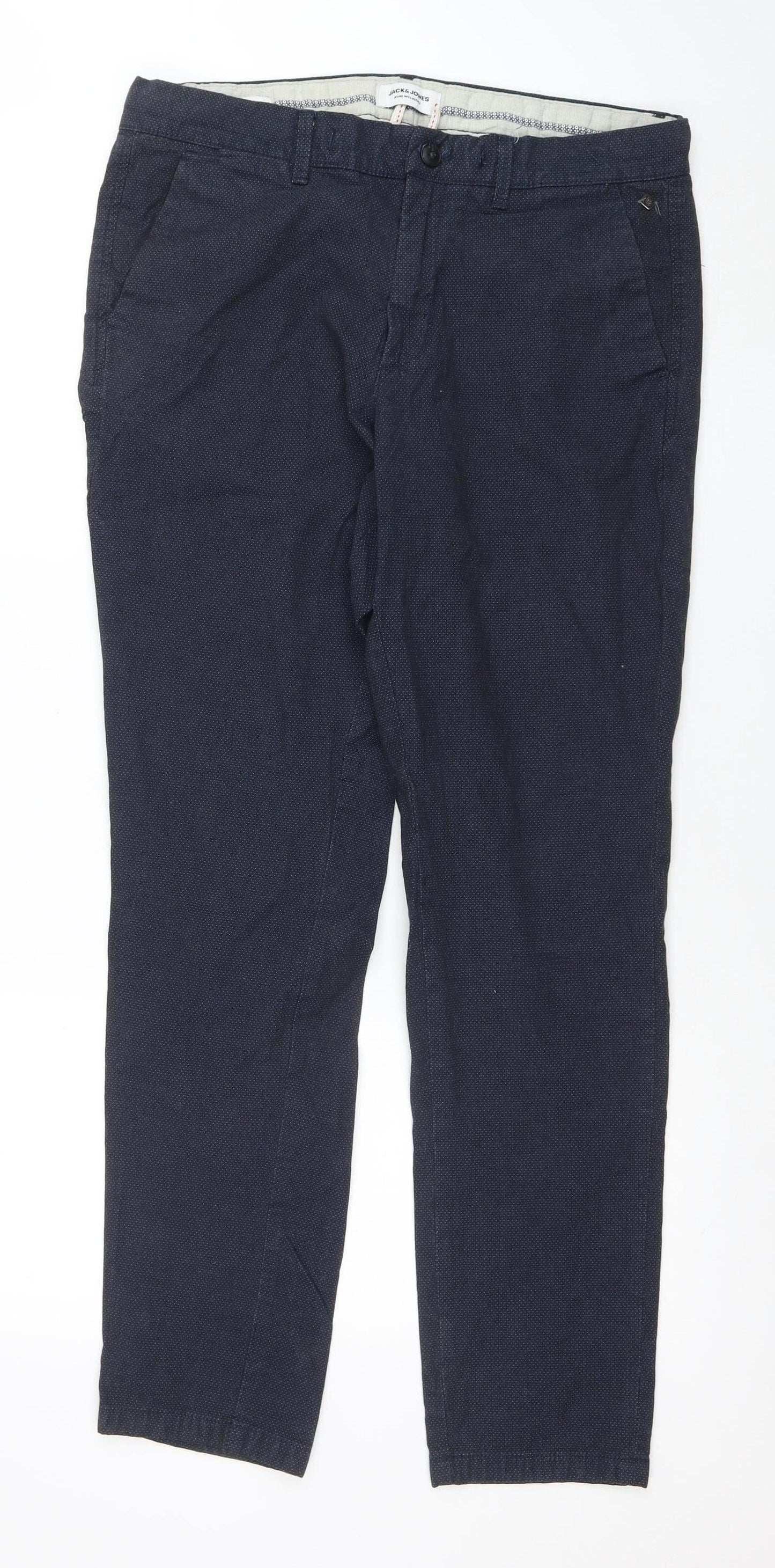 Jack & Jones Men's Blue Slim Fit Chino Trousers 34W 32L