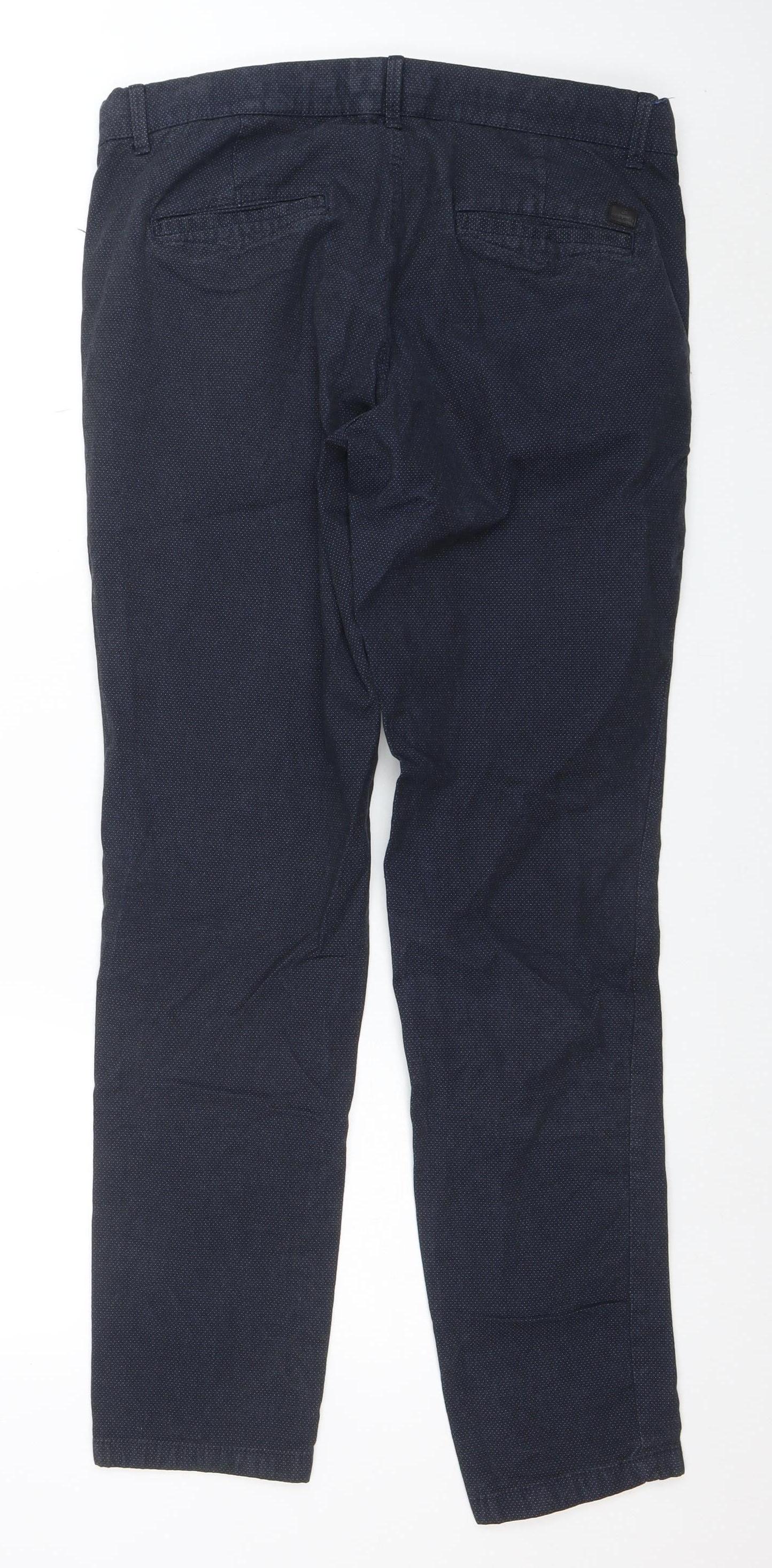 Jack & Jones Men's Blue Slim Fit Chino Trousers 34W 32L