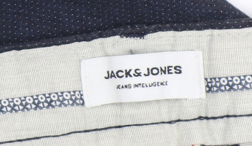 Jack & Jones Men's Blue Slim Fit Chino Trousers 34W 32L