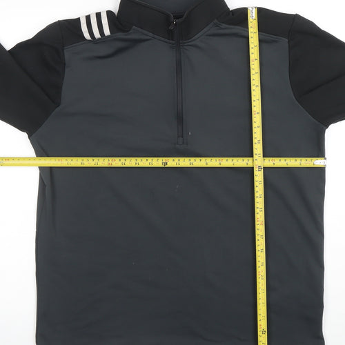 Adidas Men's Black M 1/4 Zip Training Top Long Sleeve Athletic Pullover